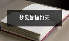 做梦境中目睹蛇以及其遭受致命打击的情景