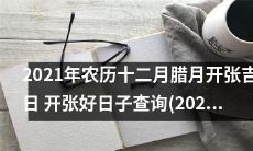 2021年农历十二月腊月开张吉日和2021年农历二月店铺开业吉日查询: 找到开张好日子，开启好运之门！