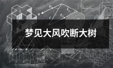 夜晚梦见狂风肆虐,将高大的参天大树猛力吹断的梦境