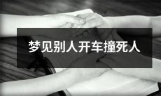 梦境描述：在梦中见到他人驾车误撞致死情景