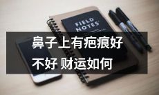 身上有鼻子上的疤痕，会对你的财运产生怎样的影响？