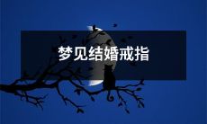 在梦中看到了一枚美丽的结婚戒指，这是一个幸福而美好的梦境！