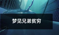 做梦时看到亲生兄弟正陷入贫困的状况,引发内心深处的不安与担忧