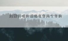 炫舞好听的情侣名字两个字的