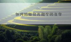 如何给新生儿起个好名字