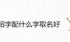 昭字配什么字取名好