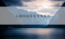 小孩刚出生名字怎么取