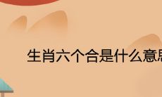 生肖六个合是什么意思适合结婚吗