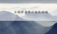 小程序名字大全及价格