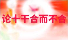 子平真诠论十干合而不合