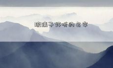 琉璃子好听的名字
