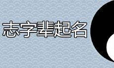 志字辈起名满分男孩名字推荐