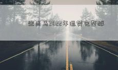 生肖马2022年运势完整版