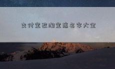 支付宝改淘宝店名字大全